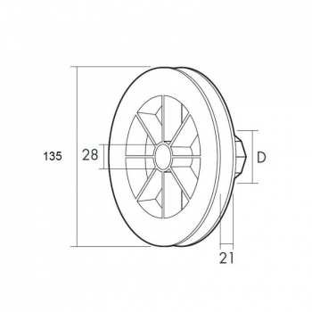 Compra Disco PVC 120 para Persiana con Rodamiento Eje 40 Cinta 20