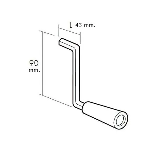 Manivela para torno corta 90mm 40kg