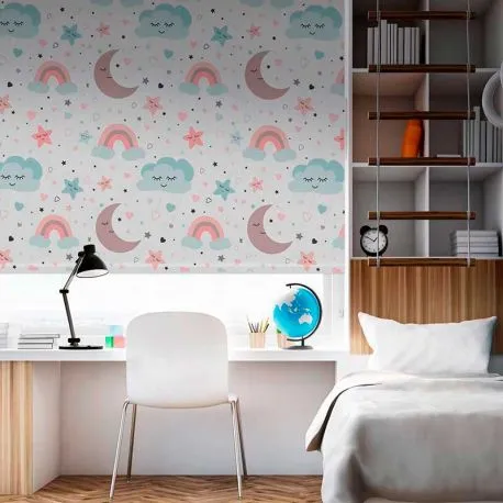 Estor Enrollable Estampado Infantil Opaco Screen Blackout