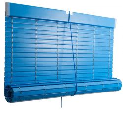 Persiana Alicantina Exterior de PVC Azul a Medida