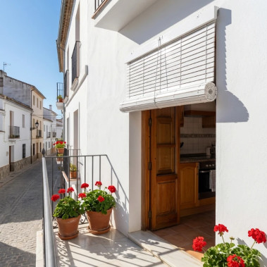 Persiana Alicantina Madera Exterior Blanca