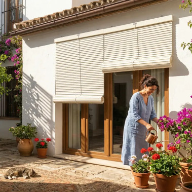 Persianas Alicantinas de PVC Color Marfil