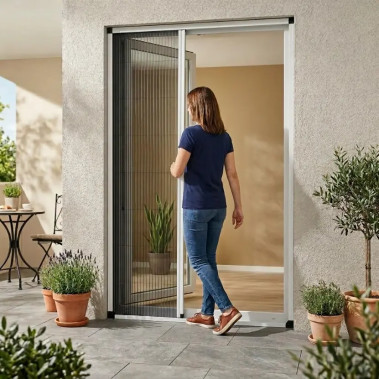 Mosquitera Plisada para Puerta 1 Hoja 15mm (Adhesiva)