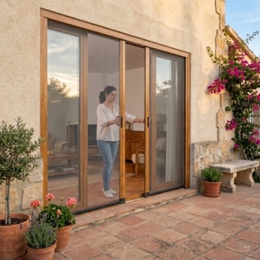 Mosquitera Enrollable para Puertas STAR 50 2 Hojas