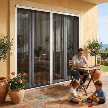 Mosquitera Plisada para Puerta Royal Plus 32mm 2 Hojas
