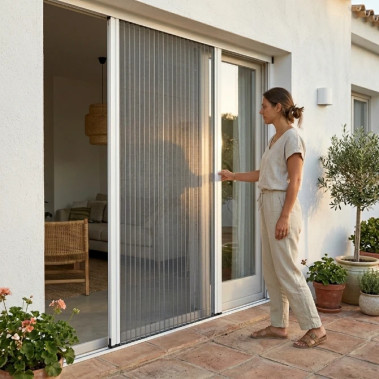 Mosquitera Plisada para Puerta Reversible 1 Hoja 18mm TotQuality