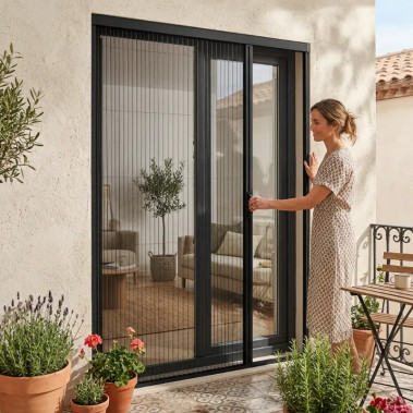 Mosquitera Plisada Negra Royal Plus 32mm 1 Hoja TotQuality
