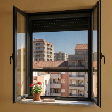 Mosquitera Enrollable Negra Antiviento TONDA40