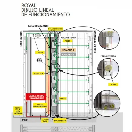 Mosquitera Plisada Blanca Royal Plus 32mm 1 Hoja TotQuality