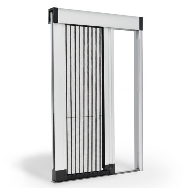 Mosquitera Plisada Blanca para Puerta Doble Cadena 1 Hoja 40mm TotQuality