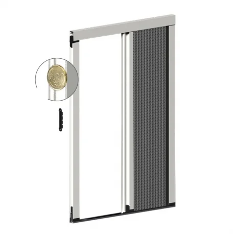 Mosquitera Plisada Marrón para Puerta 1 Hoja 22mm TotQuality