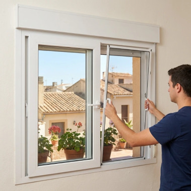 Mosquitera Fija Sin Taladrar para Ventanas Correderas de PVC - MOSQUIFACIL