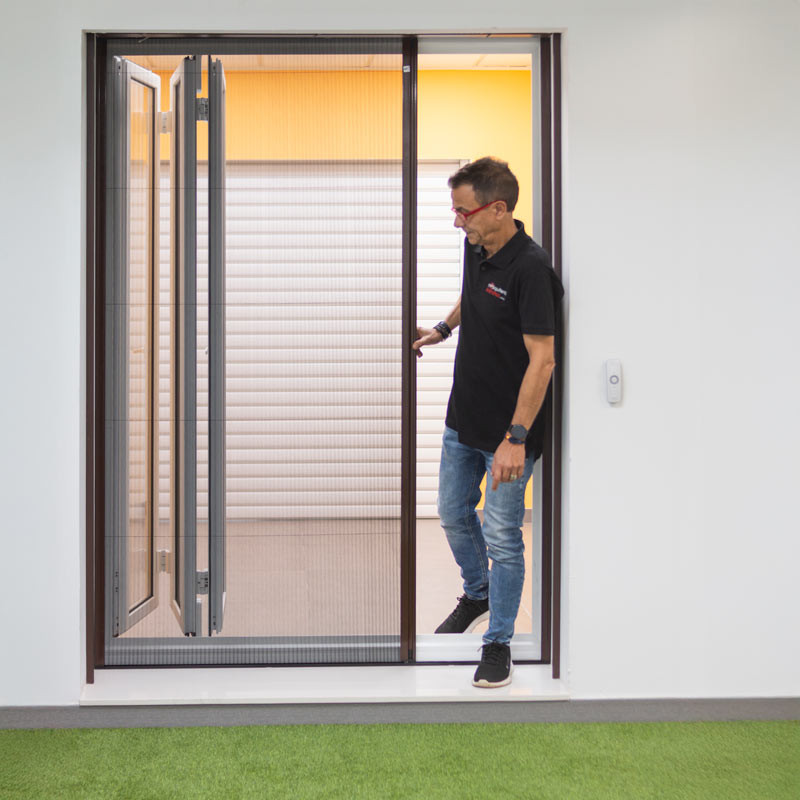 Mosquitera Plisada Gris para Puerta 1 Hoja Pietta 22mm