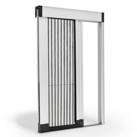 Mosquitera Plisada Gris para Puerta Doble Cadena 1 Hoja 40mm TotQuality