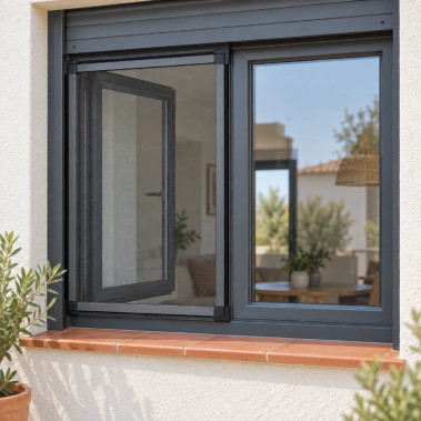 Mosquitera Fija sin Taladrar para Ventanas de PVC - Africa