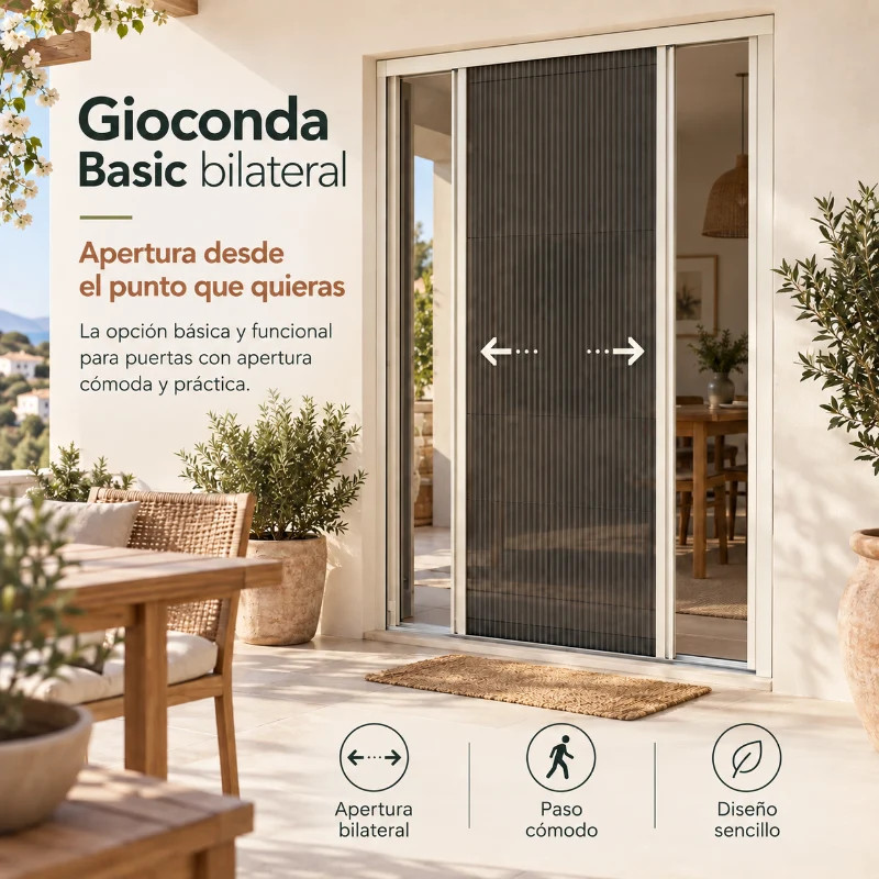 Mosquitera Plisada 1 Hoja Reversible Gioconda Basic 22mm