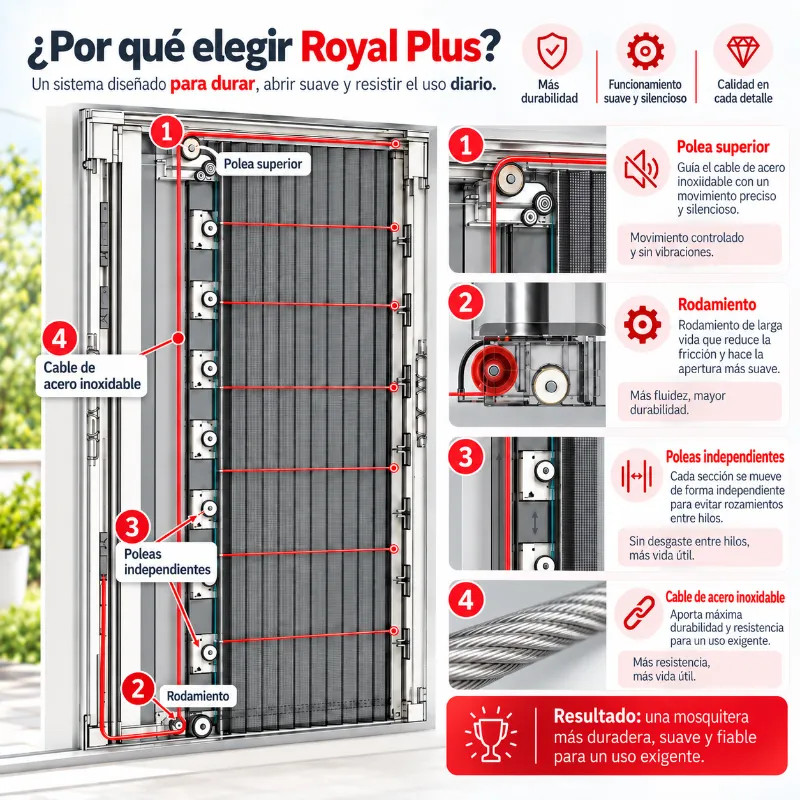 Mosquitera Plisada Royal Plus 32mm 1 Hoja TotQuality