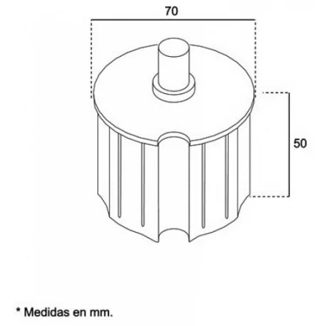 Conteras eje CONTERA 70 MM CIRCULAR PARA TOLDO