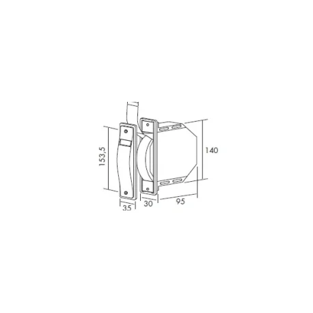 Recogerdor Marrón empotrar persianas cinta 18mm