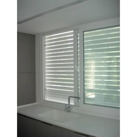PERSIANA SEGURIDAD MICROPERFORADA CAJÓN PVC GUIAS ANTIPALANCA