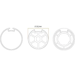 ADAPTADOR EJE REDONDO DE 32mm