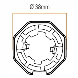 ST0711M ADAPTADOR MOTOR ENJOY OCTOGONAL 40mm