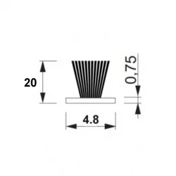 FELPUDO REMATE MOSQUITERA ENROLLABLE 4.8X20