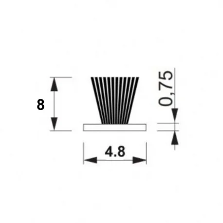 FELPUDO GUIA MOSQUITERA ENROLLABLE 4.8X8