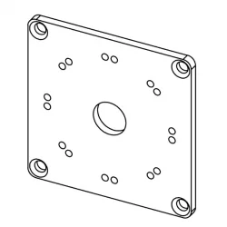 SP1822 Soporte Cajón Placa 100x100, Espesor 5mm