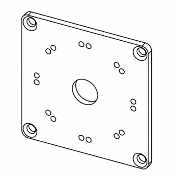 SP1822 Soporte Cajón Placa 100x100, Espesor 5mm