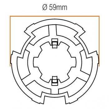 ADAPTADOR MOTOR PARA EJE REDONDO DE 60mm