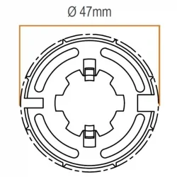 ST0716M ADAPTADOR MOTOR ENJOY REDONDO DE 50mm