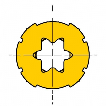 Adaptador Motor TTGO octogonal 60mm