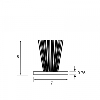 FELPUDO MOSQUITERA CORREDERA 7mm x 8mm