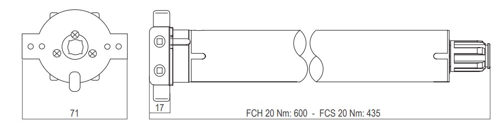 JE50FCH12V Motor persiana 12v