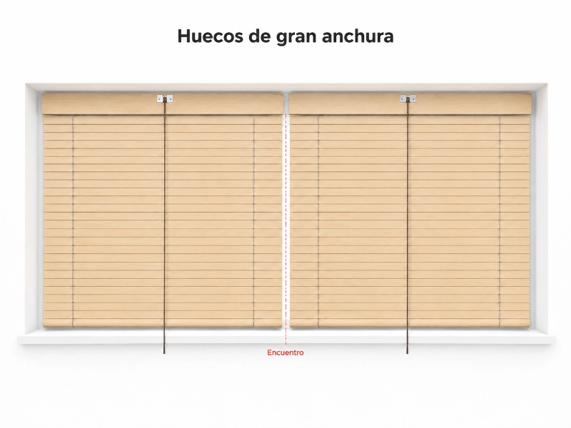 Dos persianas alicantinas para cubrir un hueco grande