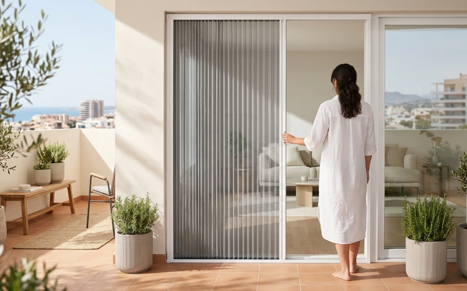 Mosquitera plisada Royal Plus 22 mm de una hoja: vista del conjunto
