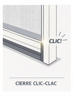 Cierre clic-clac mosquitera