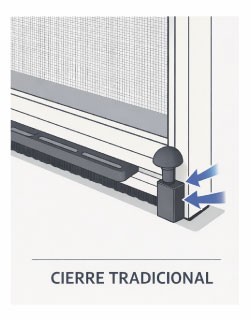 Cierre tradicional mosquitera