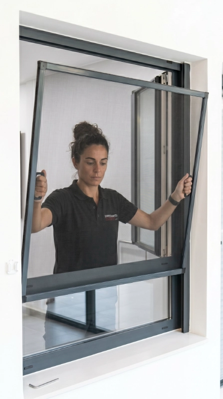 Instalación de mosquitera fija desde el interior sin taladros