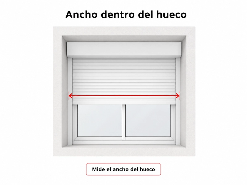 Medición de ancho dentro del hueco