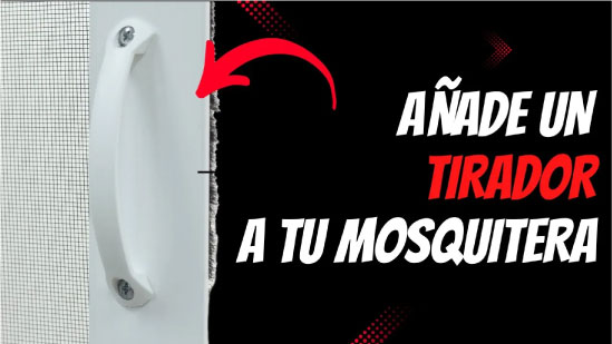 Tirador embutido o uñero para mosquiteras correderas