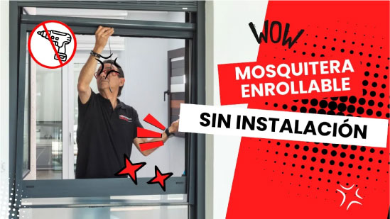Mosquitera sin taladrar, sin complicaciones