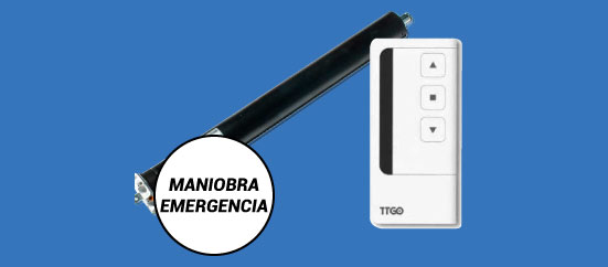 Motores para persiana con mando apertura emergencia