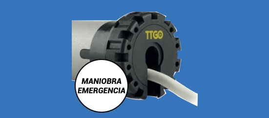 Motor persiana con manivela emergencia