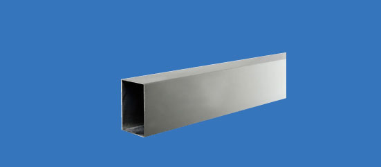 Perfil tubo rectangular de aluminio