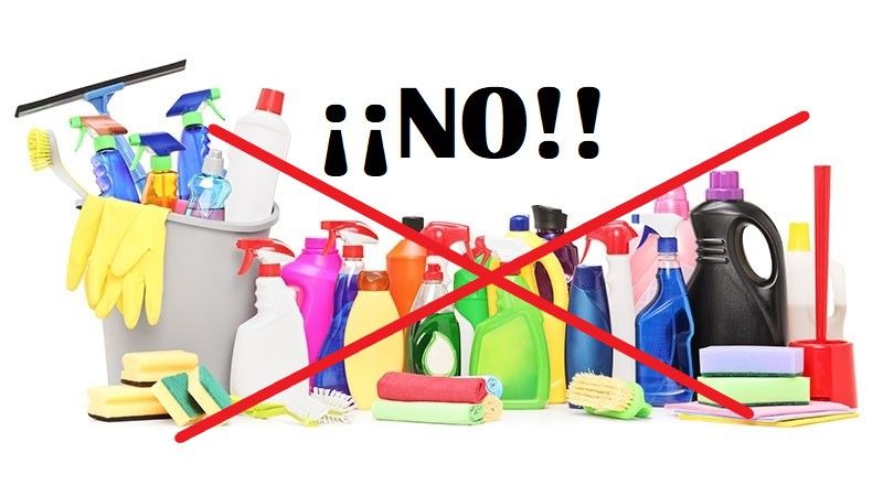 No limpiar con productos tóxicos