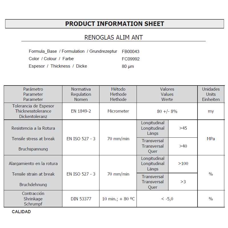 Características técnicas