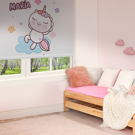 Estor Enrollable Estampado Infantil Opaco Screen Blackout - Cajón Decorativo